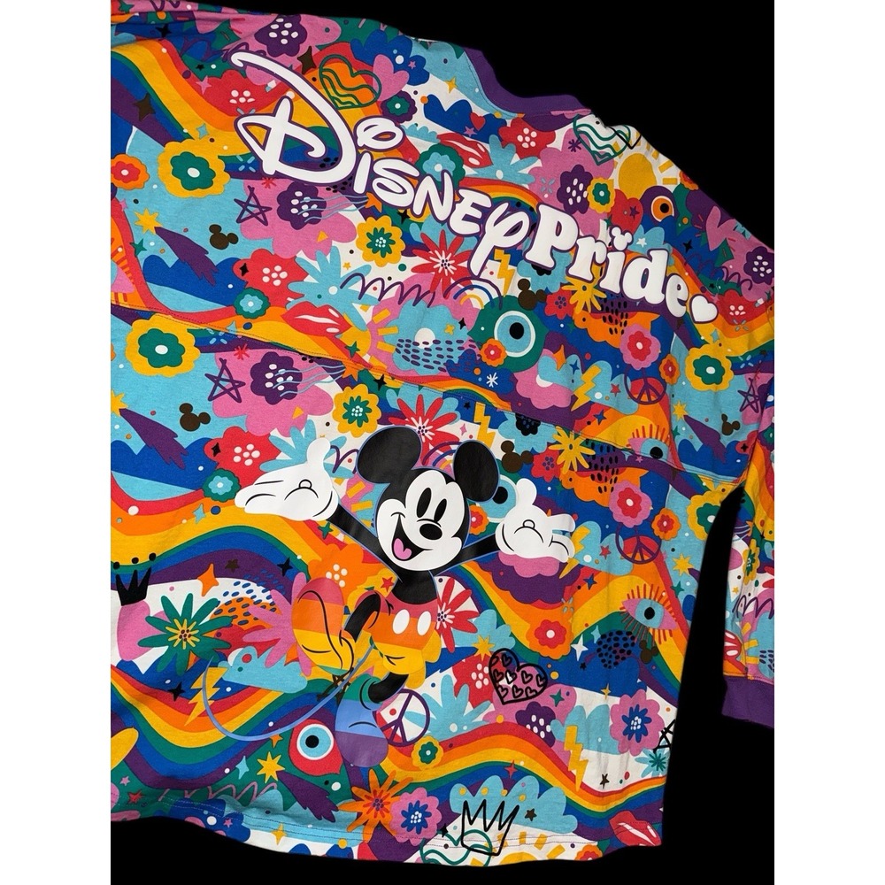 Disney Spirit Jersey Unisex XXL‎ Multicolor Pride Mickey Rainbow Psychedelic